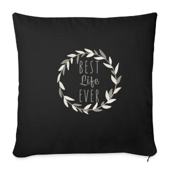 Témoin de Jéhovah Citation JHWH Un chrétien dit un cadeau - Housse de coussin décorative 45 x 45 cm - noir - Devant