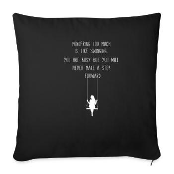 Déclaration cool Passez votre chemin - Housse de coussin décorative 45 x 45 cm - noir - Devant