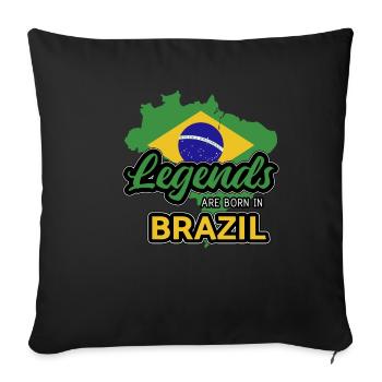 Tshirt Brésilien Légendes Brésiliennes - Housse de coussin décorative 45 x 45 cm - noir - Devant