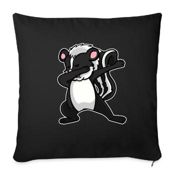 Stinktier Tier Dabbing Tanz Lustig Geschenk - Sofakissenbezug 45 x 45 cm - Schwarz - Vorne