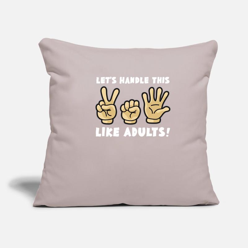 How adults rules stone scissors paper Sofa pillowcase 17,3'' x 17,3'' (45 x 45 cm)