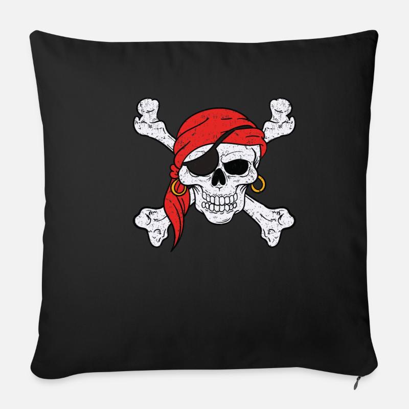 Skelett Dabbing Knochen Pirat Piraten Geschenk - Sofakissenbezug 45 x 45 cm - Schwarz