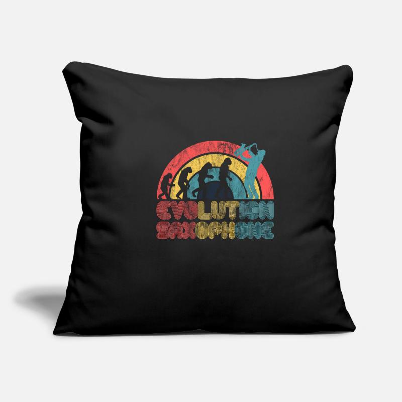 Saxophone Jazz Evolution Saxophone Classical Musician Sofa pillowcase 17,3'' x 17,3'' (45 x 45 cm)