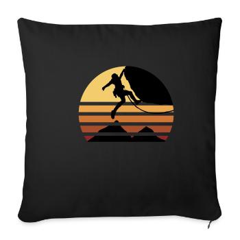 BOULDERING Escalade Sport Extrême Escalade - Housse de coussin décorative 45 x 45 cm - noir - Devant