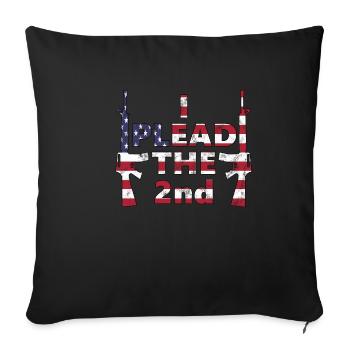 I Plead the 2nd America - Housse de coussin décorative 45 x 45 cm - noir - Devant
