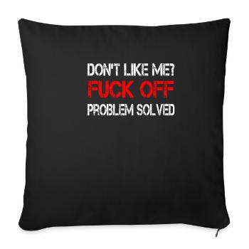 Ne m'aime pas baiser - Housse de coussin décorative 45 x 45 cm - noir - Devant