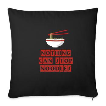 Nothing can stop Noodles Japan Shirt - Sofa pillowcase 17,3'' x 17,3'' (45 x 45 cm) - black - Front