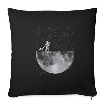 ASTRONAUT NETTOYANT LA LUNE - Housse de coussin décorative 45 x 45 cm - noir - Devant