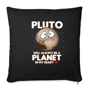 PLUTO TOUJOURS ÊTRE UNE PLANÈTE DANS MON CŒUR - Housse de coussin décorative 45 x 45 cm - noir - Devant