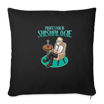 Professeur IN Shishogy Drôle disant fumeur - Housse de coussin décorative 45 x 45 cm - noir - Devant