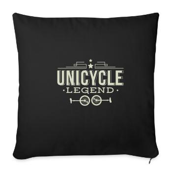Unicycle Legend Funny Einrad - Sofakissenbezug 45 x 45 cm - Schwarz - Vorne