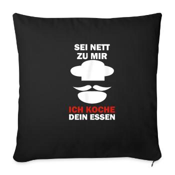 Lustiges Koch Geschenk Köche - Sofakissenbezug 45 x 45 cm - Schwarz - Vorne