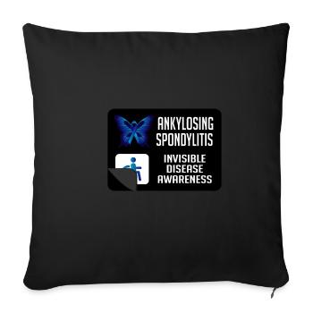 Spondylitis ankylosans Schmetterling Arthritis-Kri - Sofakissenbezug 45 x 45 cm - Schwarz - Vorne