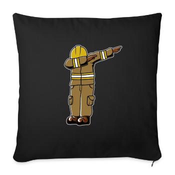 Youth Fire Brigade Volunteer Fire Brigade Association Fire - Sofa pillowcase 17,3'' x 17,3'' (45 x 45 cm) - black - Front