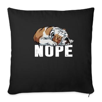 Nope Bulldog anglais Bulldog Dog Lover G - Housse de coussin décorative 45 x 45 cm - noir - Devant
