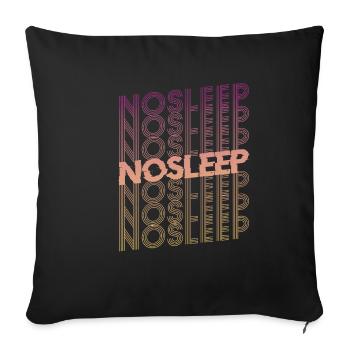 No Sleep Rave Festival EDM Techno Raven Music Goa - Housse de coussin décorative 45 x 45 cm - noir - Devant