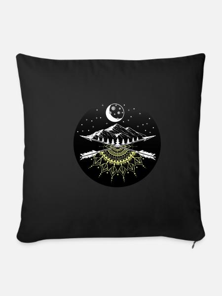 Mond Nacht Natur Natur Person Geschenk - Sofakissenbezug 45 x 45 cm - Schwarz