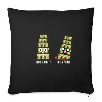 Pisa Party Party Person Geschenk - Sofakissenbezug 45 x 45 cm - Schwarz - Vorne