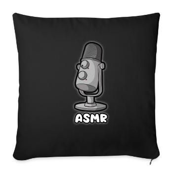 ASMR - Housse de coussin décorative 45 x 45 cm - noir - Devant