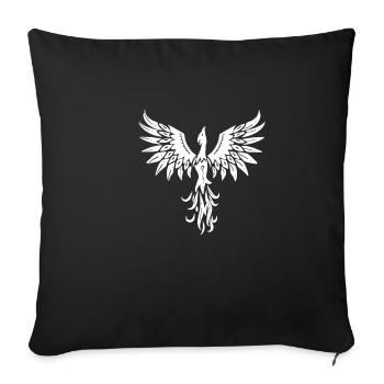 Phoenix Sillhouette Mystical Fan Geschenk - Sofakissenbezug 45 x 45 cm - Schwarz - Vorne