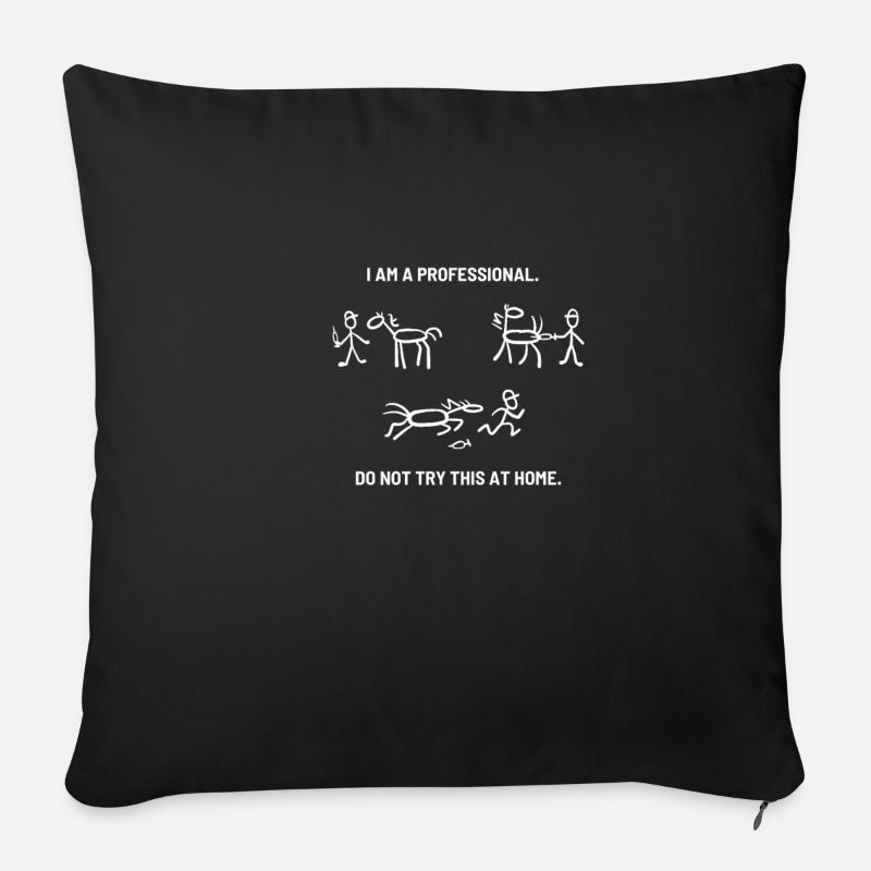 Pferdefach Tierarzt Geschenk - Sofakissenbezug 45 x 45 cm - Schwarz