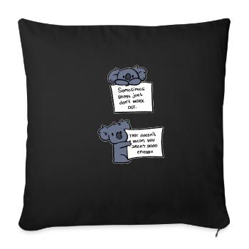You're a good enough optimistic gift - Sofa pillowcase 17,3'' x 17,3'' (45 x 45 cm) - black - Front