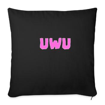 uwu Nice Furry Owner Gift - Sofa pillowcase 17,3'' x 17,3'' (45 x 45 cm) - black - Front