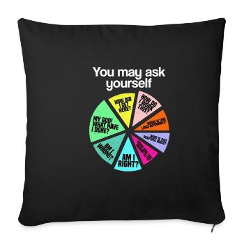Vous pouvez demander: Introduction personnelle Cha - Housse de coussin décorative 45 x 45 cm - noir - Devant