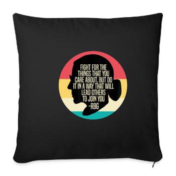 RBG Women's Feminism Notorious Ruth Bader Ginsbu - Sofa pillowcase 17,3'' x 17,3'' (45 x 45 cm) - black - Front