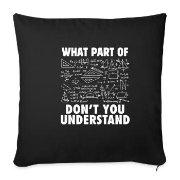 Math equations of which you can get the forms - Sofa pillowcase 17,3'' x 17,3'' (45 x 45 cm) - black - Front