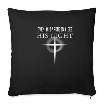 Pastor | Gift priest | Catholic - Sofa pillowcase 17,3'' x 17,3'' (45 x 45 cm) - black - Front
