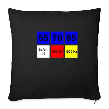 Lokfüher Triebfahrzeugführer Geschenk PZB - Sofakissenbezug 45 x 45 cm - Schwarz - Vorne