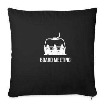 Board Snowboard Meeting Snowboarder Cadeau - Housse de coussin décorative 45 x 45 cm - noir - Devant