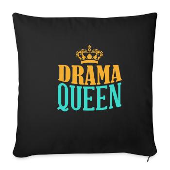 Drama Queens Filmtheater Comédien Broadway L - Housse de coussin décorative 45 x 45 cm - noir - Devant