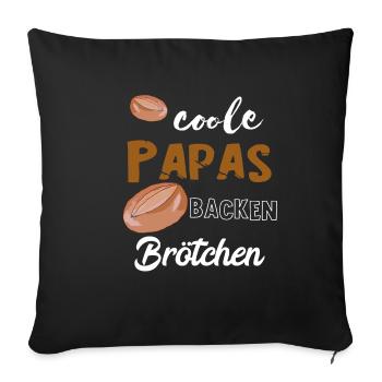 Bäcker Konditor Brötchen Backen Bäckerei Geschenke - Sofakissenbezug 45 x 45 cm - Schwarz - Vorne