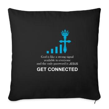 Prêtre catholique | Drôle de cadeau | - Housse de coussin décorative 45 x 45 cm - noir - Devant