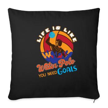 Waterpolo Water Polo Water Polo - Gift - Sofa pillowcase 17,3'' x 17,3'' (45 x 45 cm) - black - Front