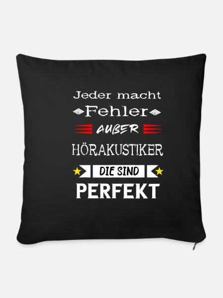 Hörakustiker Hörgeräte Akustiker Audiologe Hörakus - Sofakissenbezug 45 x 45 cm - Schwarz
