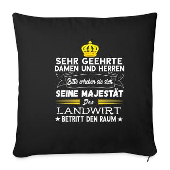 Landwirt Majestät Viehzüchter Agrar Viehwirt Bauer - Sofakissenbezug 45 x 45 cm - Schwarz - Vorne