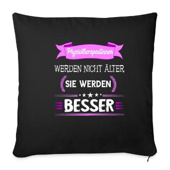 Physiotherapeutin Masseurin Physios Therapeutin Or - Sofakissenbezug 45 x 45 cm - Schwarz - Vorne