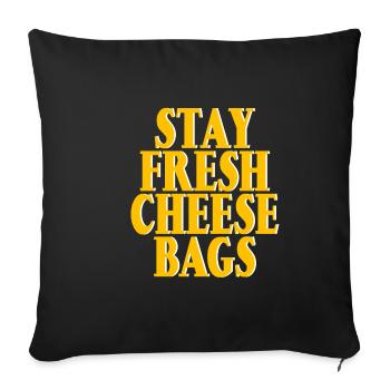Stay Fresh Cheese Bags 13 - Sofa pillowcase 17,3'' x 17,3'' (45 x 45 cm) - black - Front