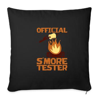 Official S'more Tester - Sofa pillowcase 17,3'' x 17,3'' (45 x 45 cm) - black - Front