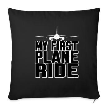 My First Plane Ride 40 - Sofakissenbezug 45 x 45 cm - Schwarz - Vorne