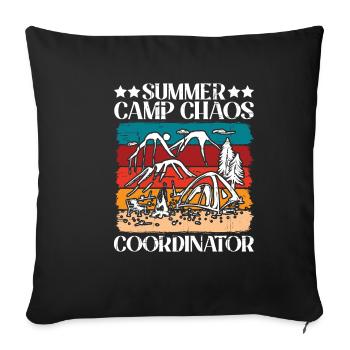 Coordonnatrice du camp d’été Chaos 5 - Housse de coussin décorative 45 x 45 cm - noir - Devant
