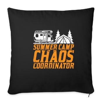 Camp d’été Chaos Coordinateur 6 - Housse de coussin décorative 45 x 45 cm - noir - Devant