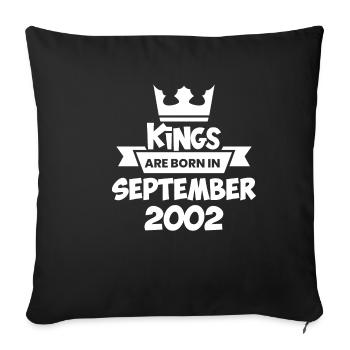 Septembre 2002 - Cadeau du 20e anniversaire. Génial. - Housse de coussin décorative 45 x 45 cm - noir - Devant