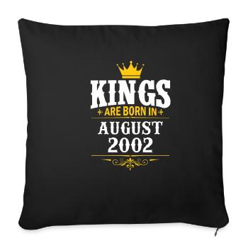 Août 2002 - Cadeau du 20e anniversaire. Génial. - Housse de coussin décorative 45 x 45 cm - noir - Devant