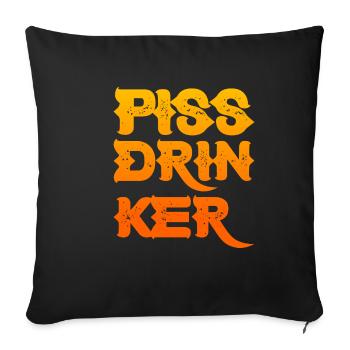 Buveur de pisse 27 - Housse de coussin décorative 45 x 45 cm - noir - Devant