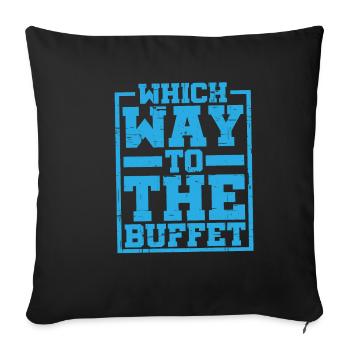 Which Way To The Buffet 11 - Sofakissenbezug 45 x 45 cm - Schwarz - Vorne