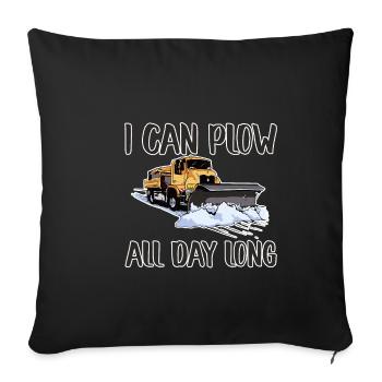 Je peux labourer toute la journée 3 - Housse de coussin décorative 45 x 45 cm - noir - Devant